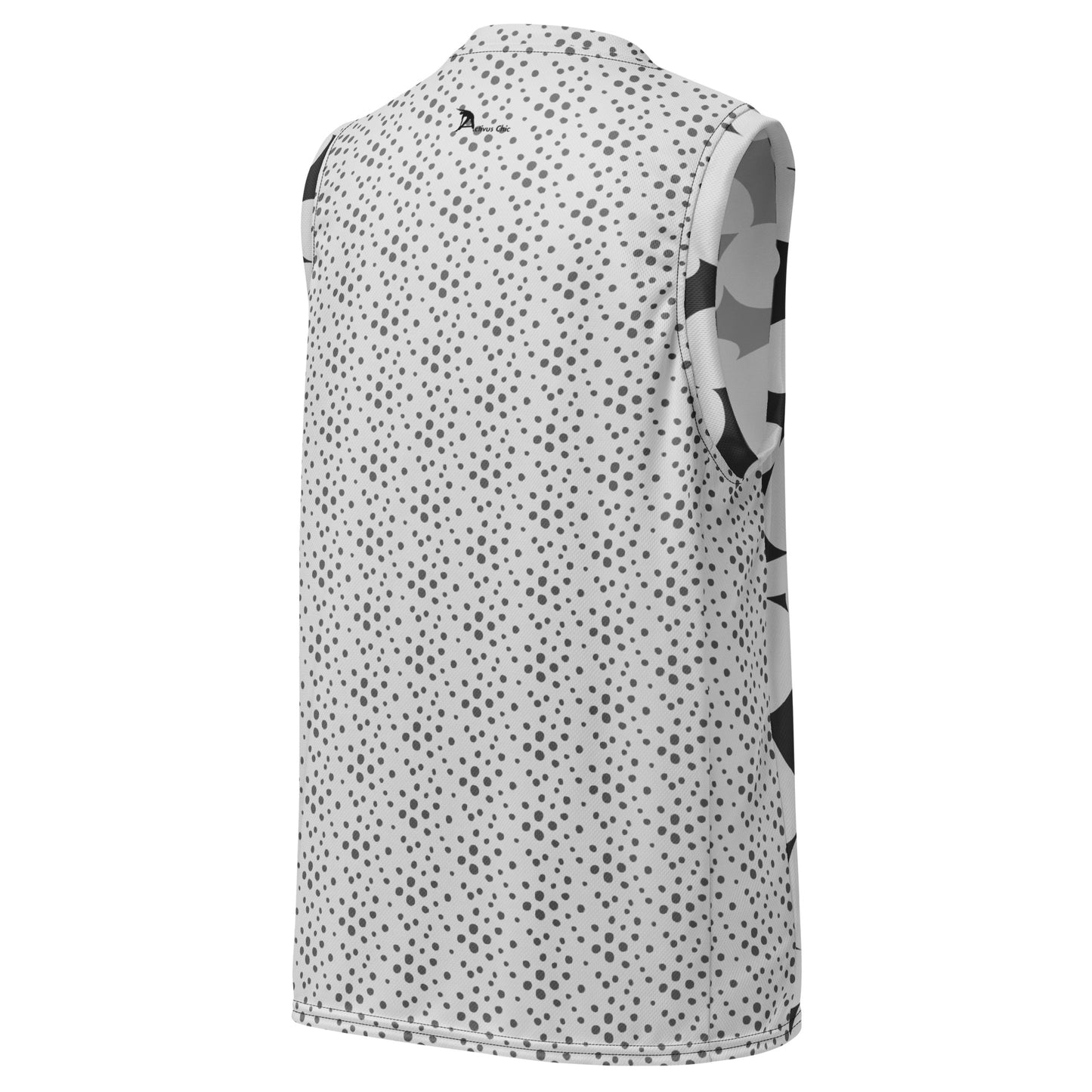 Black and White print unisex basketball jersey