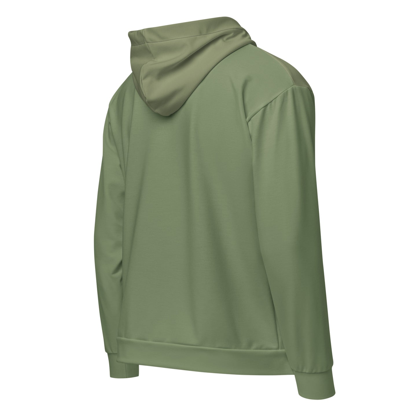 Military green Unisex zip hoodie