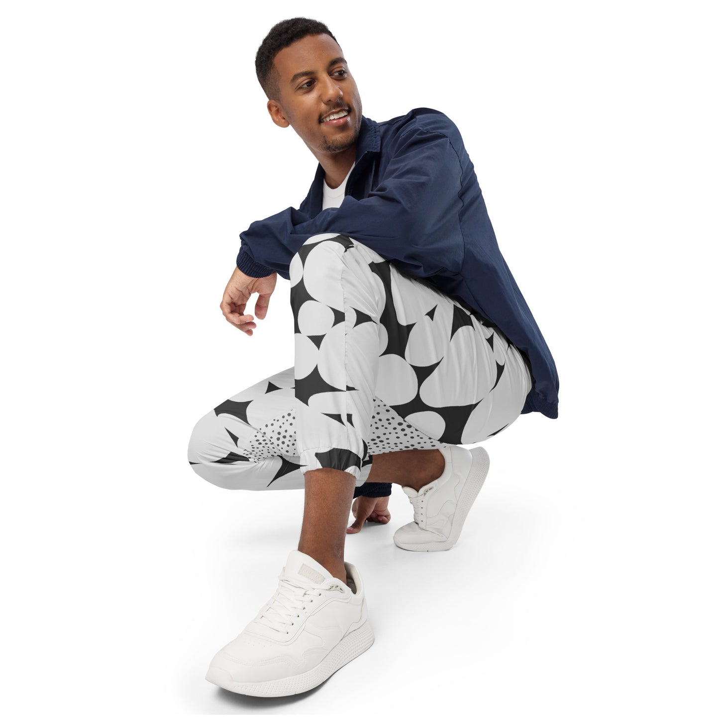 Two Print Black and White Unisex Track Pants