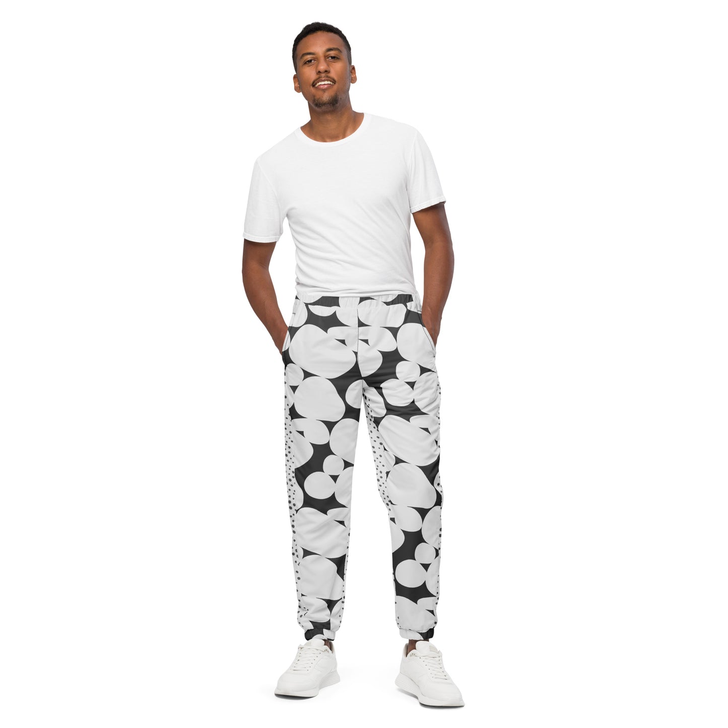 Two Print Black and White Unisex Track Pants