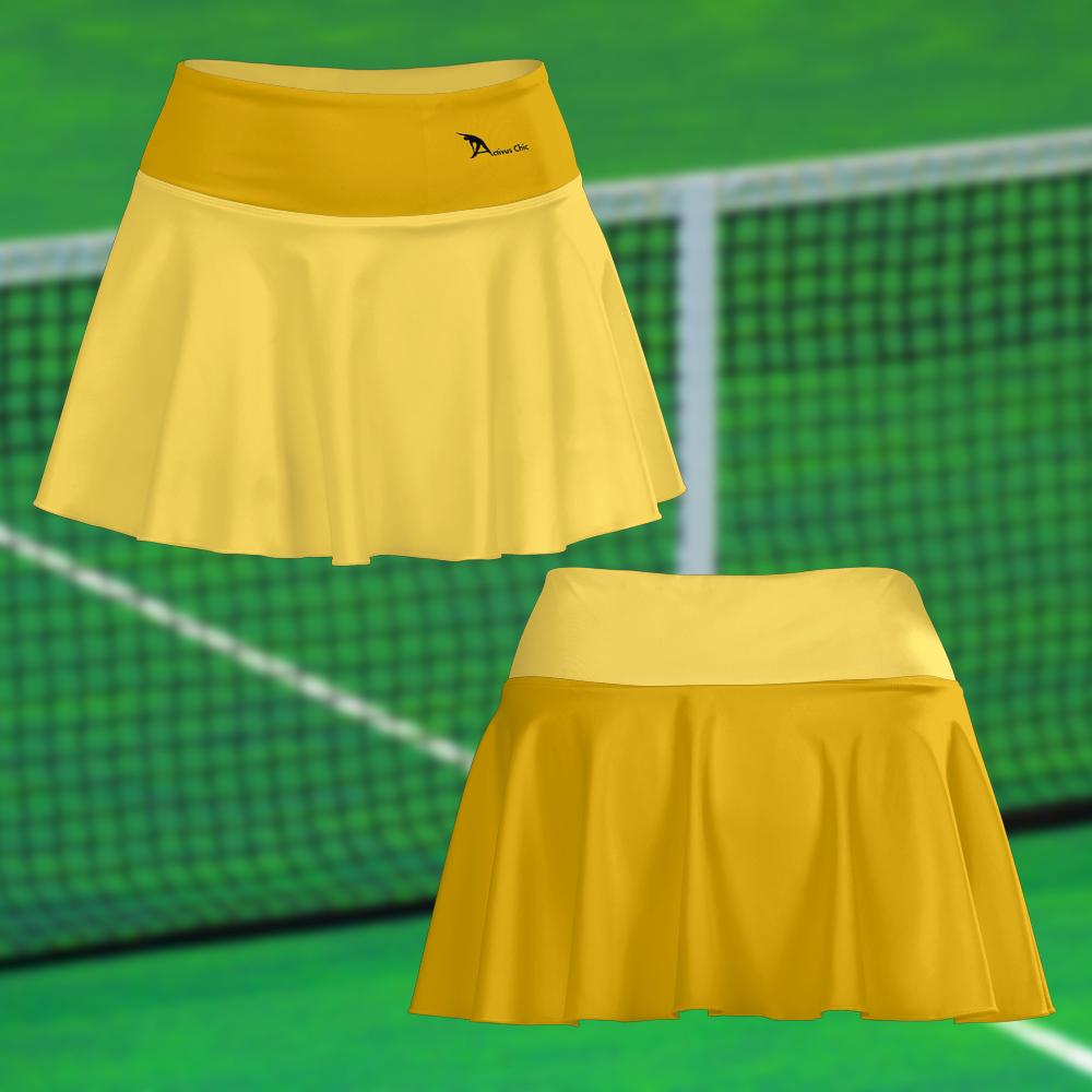 Yellow Two-Toned Tennis Skirt - Stylish Athleisure