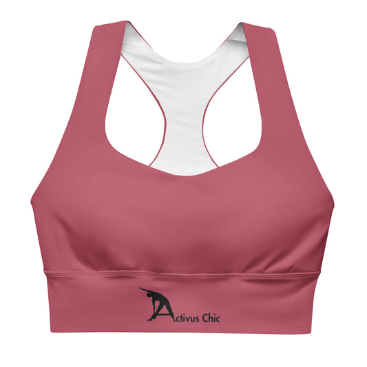 Mauve Longline sports bra