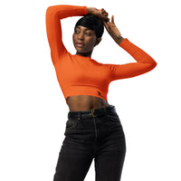 Orange Activus Chic long-sleeve crop top