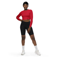 Red Activus Chic long-sleeve crop top