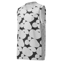 Black and White print unisex basketball jersey