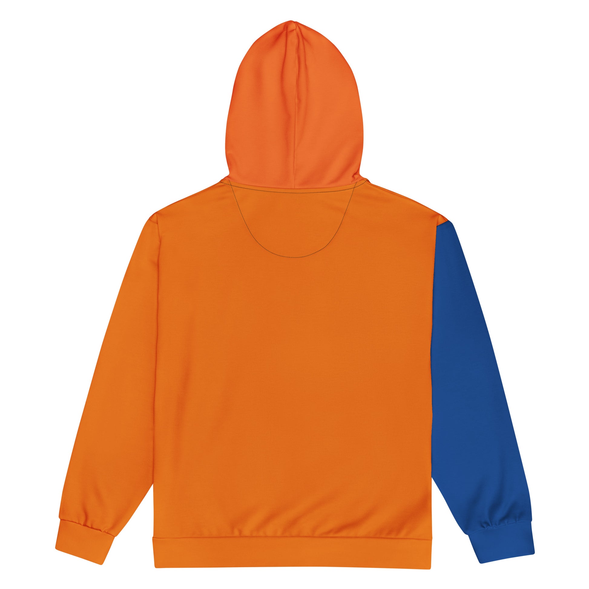 Blue and Orange Unisex zip hoodie