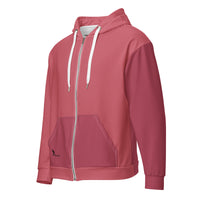 Mauve Two Tone Unisex zip hoodie