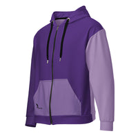 Purple Unisex zip hoodie