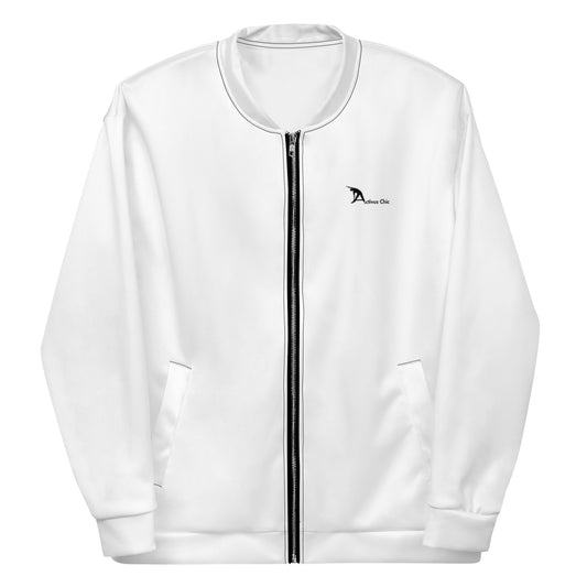 Black and White Unisex Bomber Jacket