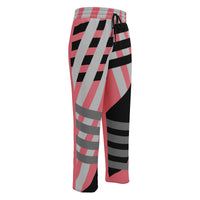 Mauve Pink Striped Wide-leg joggers