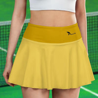 Yellow Two-Toned Tennis Skirt - Stylish Athleisure