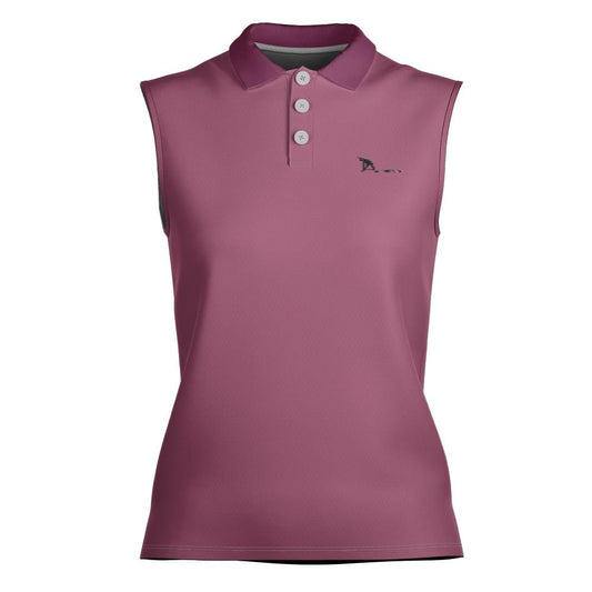 Pink Sleeveless Athleisure Polo Shirt - Stylish & Comfortable