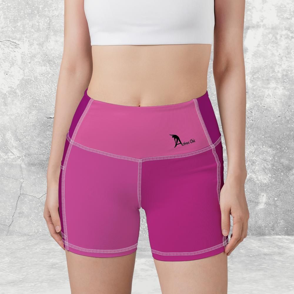 Cutesy Yoga Shorts- Pink