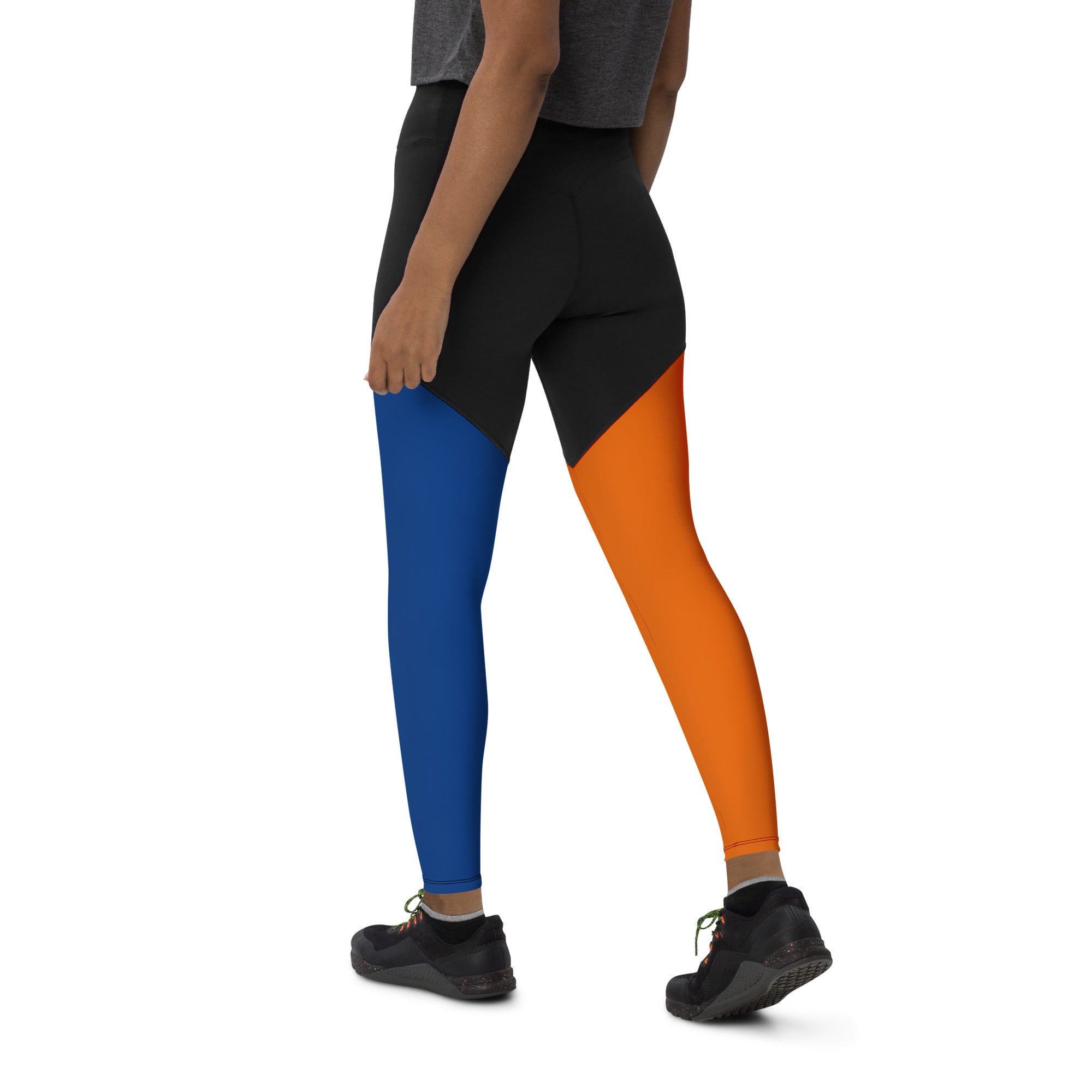 Blue and Orange Sports Leggings Activus Chic